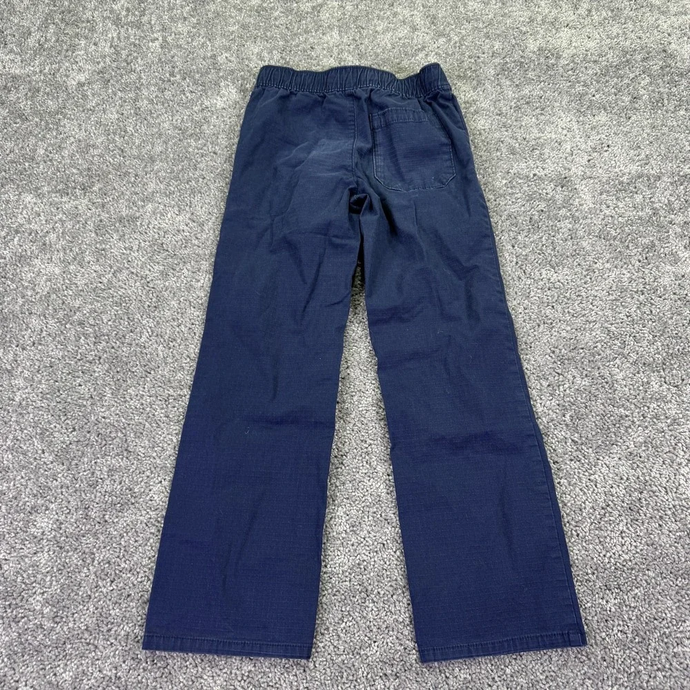 Old Navy Pants Boys M 8 Blue Straight Built-In Flex Elastic Waist Chino Casual